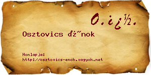 Osztovics Énok névjegykártya